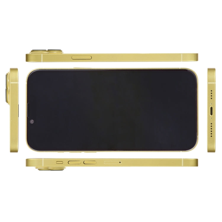 For iPhone 14 Black Screen Non-Working Fake Dummy Display Model (Yellow)