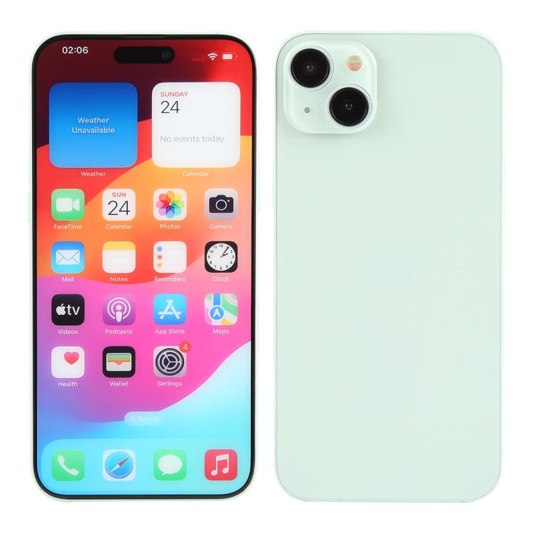 For iPhone 15 Plus Color Screen Non-Working Fake Dummy Display Model (Green)