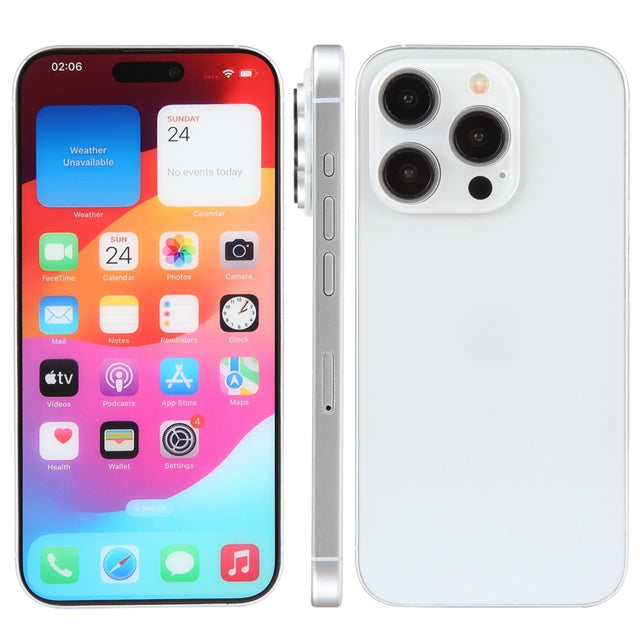 For iPhone 15 Pro Color Screen Non-Working Fake Dummy Display Model (White)