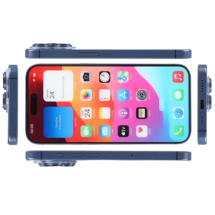 For iPhone 15 Pro Max Color Screen Non-Working Fake Dummy Display Model (Blue)