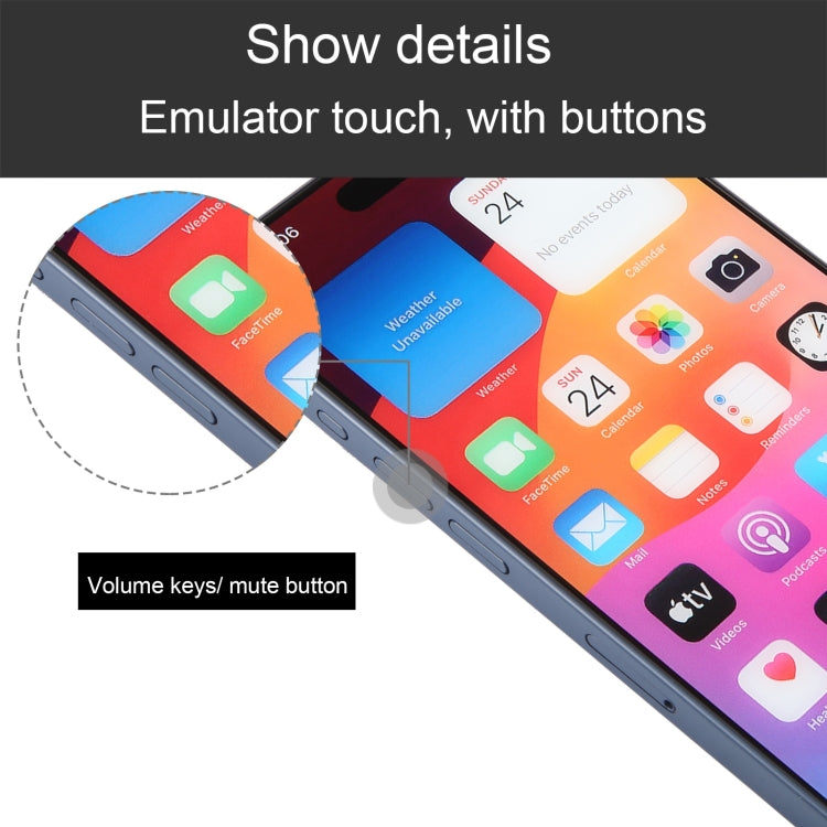 For iPhone 15 Pro Max Color Screen Non-Working Fake Dummy Display Model (Blue)