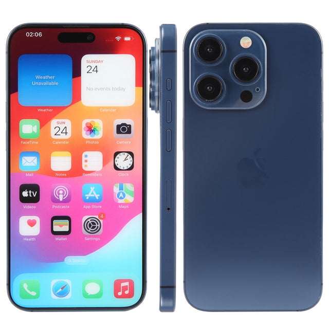 For iPhone 15 Pro Max Color Screen Non-Working Fake Dummy Display Model (Blue)