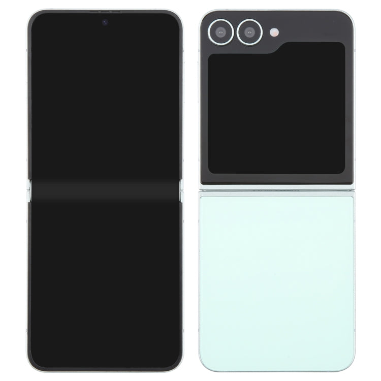 For Samsung Galaxy Z Flip6 Black Screen Non-Working Fake Dummy Display Model (Cyan)