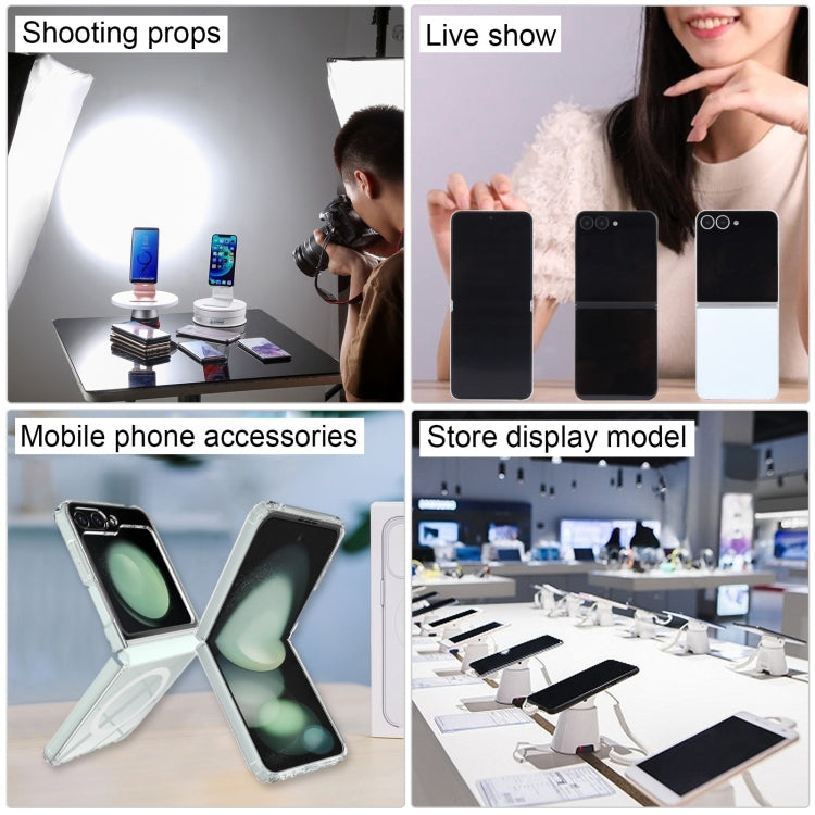 For Samsung Galaxy Z Flip6 Black Screen Non-Working Fake Dummy Display Model (White)