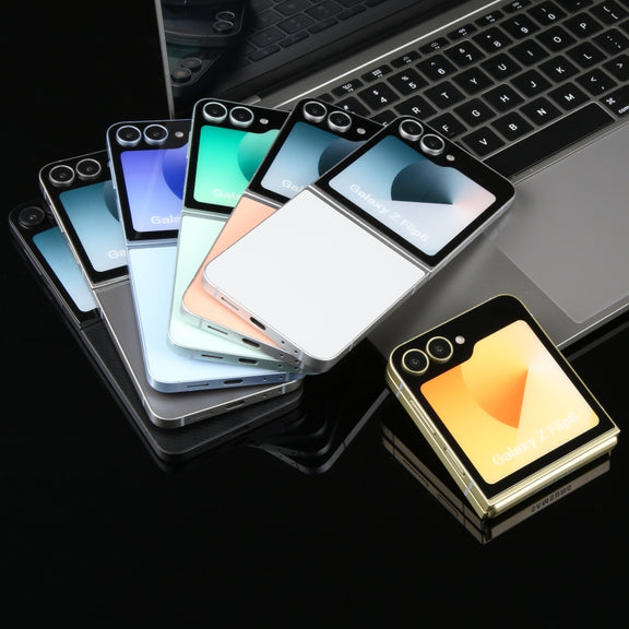 For Samsung Galaxy Z Flip6 Color Screen Non-Working Fake Dummy Display Model (Cyan)