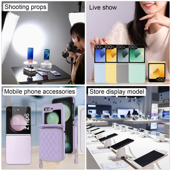 For Samsung Galaxy Z Flip6 Color Screen Non-Working Fake Dummy Display Model (Silver)
