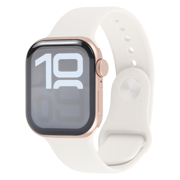 For Apple Watch Series 10 46mm Color Screen Non-Working Fake Dummy Display Model, For Photographing Watch-strap, No Watchband (Rose Gold)