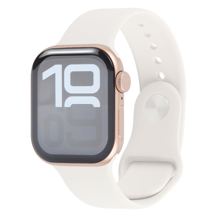 For Apple Watch Series 10 46mm Color Screen Non-Working Fake Dummy Display Model, For Photographing Watch-strap, No Watchband (Rose Gold)