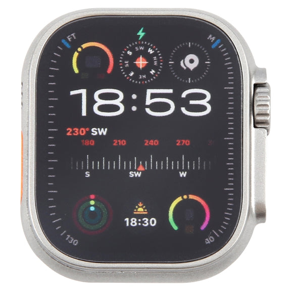 For Apple Watch Ultra 2 49mm Color Screen Non-Working Fake Dummy Display Model, For Photographing Watch-strap, No Watchband (Silver)