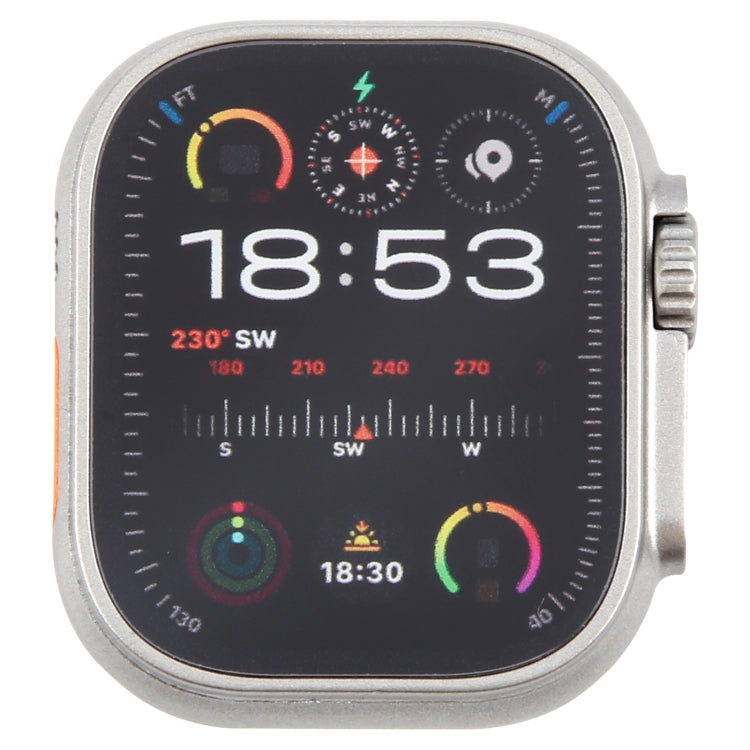 For Apple Watch Ultra 2 49mm Color Screen Non-Working Fake Dummy Display Model, For Photographing Watch-strap, No Watchband (Silver)