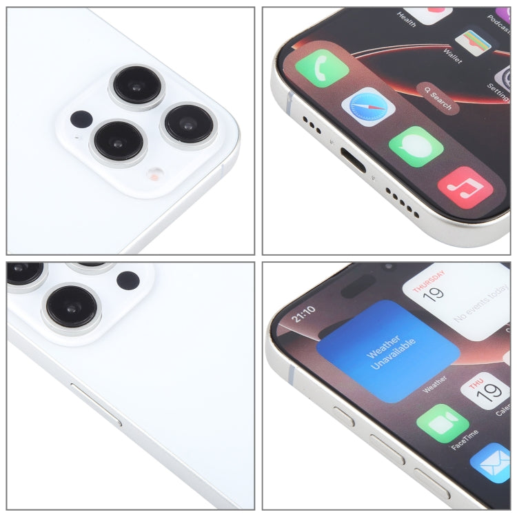 For iPhone 16 Pro Max Color Screen Non-Working Fake Dummy Display Model (White)