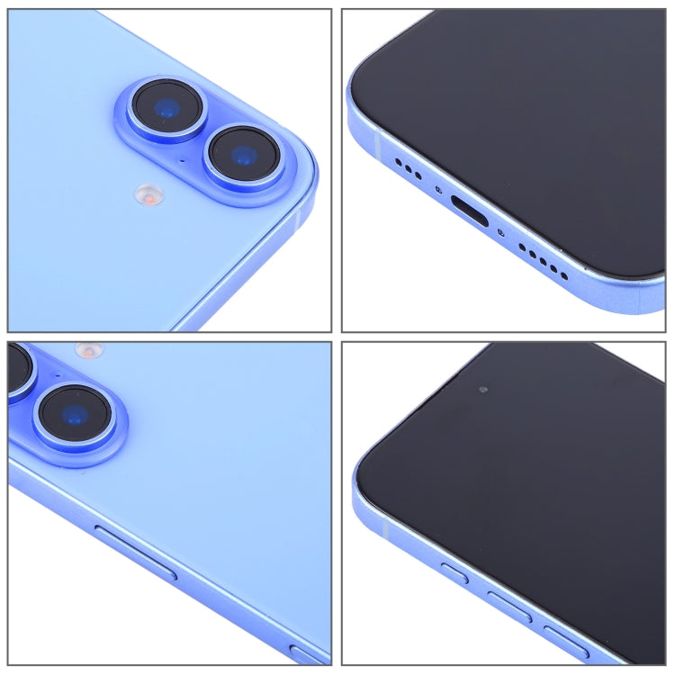 For iPhone 16 Black Screen Non-Working Fake Dummy Display Model (Ultramarine)