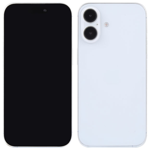 For iPhone 16 Black Screen Non-Working Fake Dummy Display Model (White)