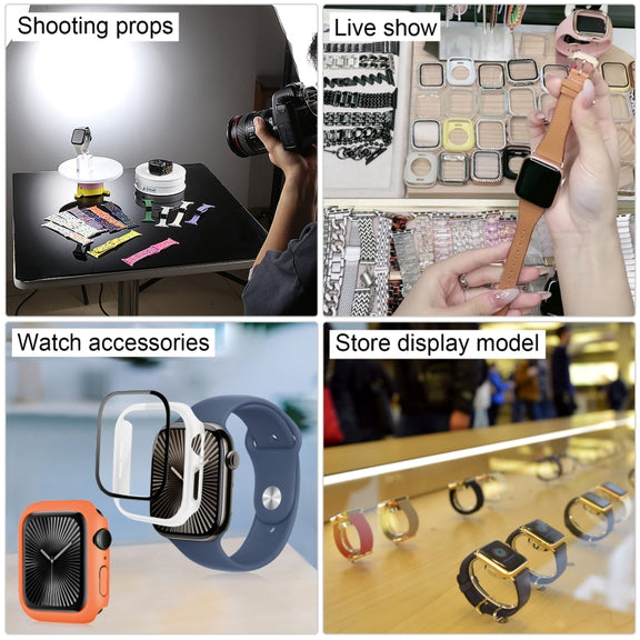 For Apple Watch Series 10 42mm Black Screen Non-Working Fake Dummy Display Model, For Photographing Watch-strap, No Watchband (Black)