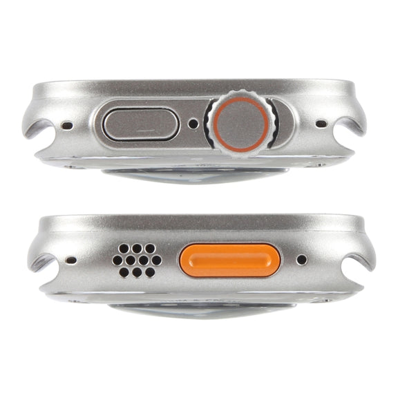 For Apple Watch Ultra 2 49mm Black Screen Non-Working Fake Dummy Display Model, For Photographing Watch-strap, No Watchband (Silver)