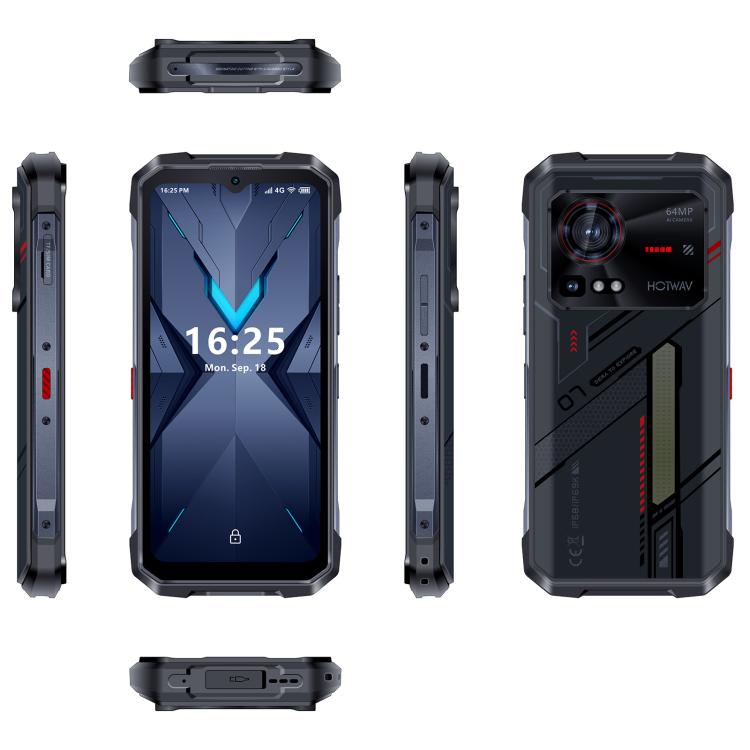 HOTWAV Hyper 7 Rugged Phone, 8GB+256GB, 10800mAh, 6.6 inch Android 14 MediaTek Dimensity 7050 5G, Network: 5G, OTG, NFC (Black) - free shipping - PMC Jewellery - Order now!