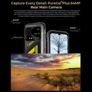 HOTWAV Hyper 7 Rugged Phone, 8GB+256GB, 10800mAh, 6.6 inch Android 14 MediaTek Dimensity 7050 5G, Network: 5G, OTG, NFC (Punk Yellow)