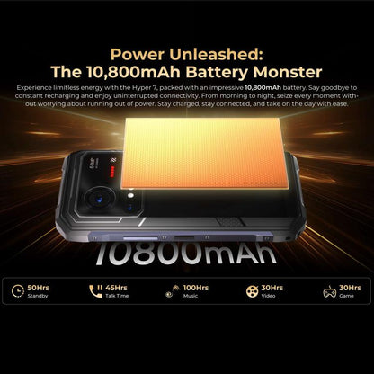 HOTWAV Hyper 7 Rugged Phone, 8GB+256GB, 10800mAh, 6.6 inch Android 14 MediaTek Dimensity 7050 5G, Network: 5G, OTG, NFC (Black) - free shipping - PMC Jewellery - Order now!