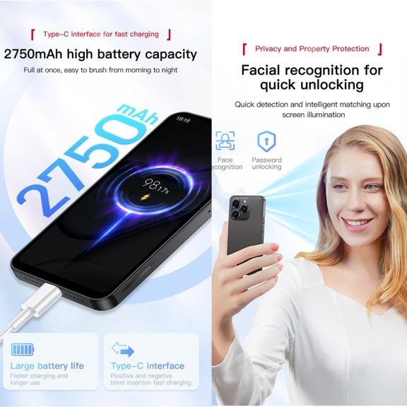 SOYES XS18 Pro Max, 2GB+16GB, Face ID, 4.3 inch Android 8.1 MTK6737A Quad Core, Network: 4G, OTG, Dual SIM (Grey)