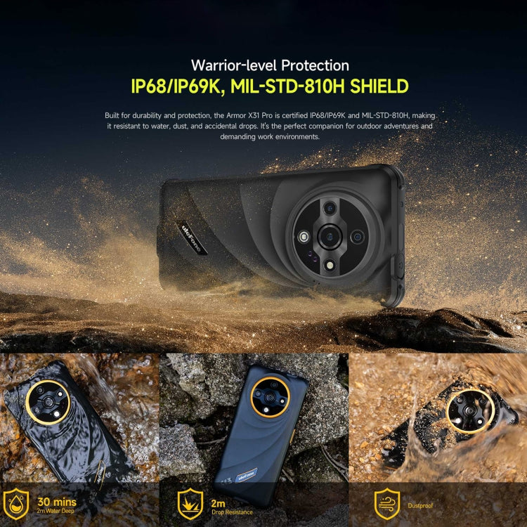 Ulefone Armor X31 Pro 5G, 8GB+256GB, Night Vision, IP68/IP69K Rugged Phone, 6.56 inch Android 14 MediaTek Dimensity 6300 Octa Core, Network: 5G, NFC, OTG (Green) - free shipping - PMC Jewellery - Order now!