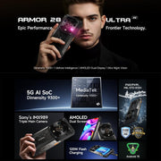 Ulefone Armor 28 Ultra Rugged Phone, 16GB+1TB, Night Vision, 10600mAh, 6.67 inch Android 14 MediaTek Dimensity 9300+ Octa Core, Network: 5G, NFC (Black)