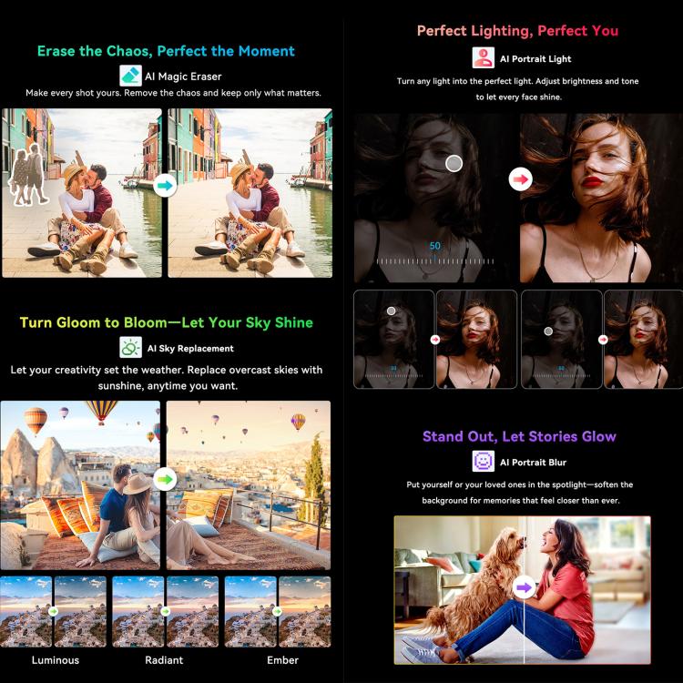 Blackview BV8200 Rugged Phone, 12GB+256GB, 6.5 inch + 1.3 inch Android 14 MediaTekHelio G100 MT8781, Network: 4G, NFC (Black) - free shipping - PMc TechLife - Order now!