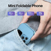 SERVO i16 Pro Mini Flip Phone, 1.77 inch, MTK6261D, 23 Keys, Support Bluetooth, FM, Magic Sound, Quick Dial, GSM, Dual SIM (Purple)
