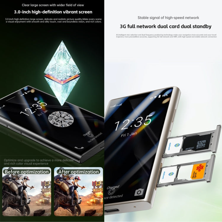 SOYES S24 Pro, 2GB+16GB, 3.0 inch Android 9.0 MTK6580 Quad Core, Bluetooth, WiFi, Network: 3G, Dual SIM (Black) - free shipping - PMC Jewellery - Order now!