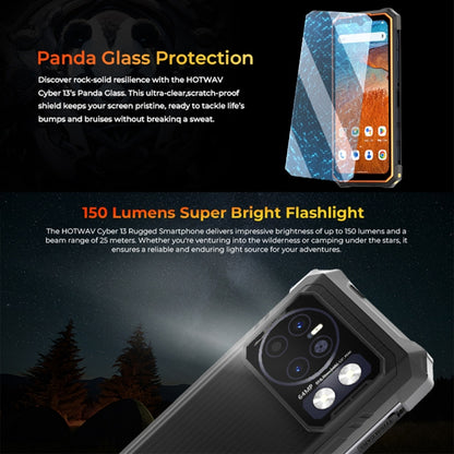 HOTWAV CYBER 13, IP68/IP69K Rugged Phone, 8GB+128GB, 10800mAh, 6.6 inch Android 14.0 Unisoc T606 Octa Core, Network: 4G, NFC, OTG (Black) - free shipping - PMC Jewellery - Order now!
