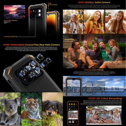 HOTWAV CYBER 13, IP68/IP69K Rugged Phone, 8GB+128GB, 10800mAh, 6.6 inch Android 14.0 Unisoc T606 Octa Core, Network: 4G, NFC, OTG (Black) - free shipping - PMC Jewellery - Order now!