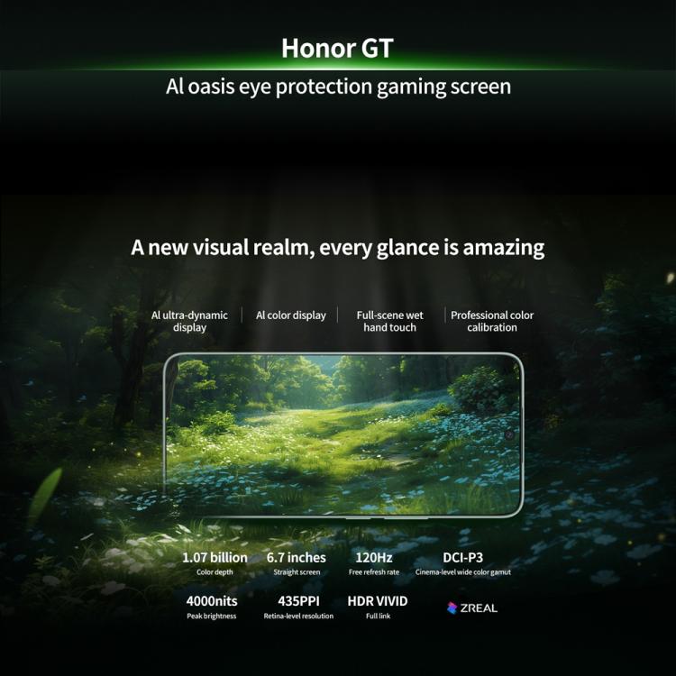 Honor GT, 12GB+512GB, In-screen Fingerprint, 6.7 inch MagicOS 9.0 Android 15.0 Snapdragon 8 Gen 3 Octa Core, Network: 5G, OTG, NFC (White) - free shipping - PMc TechLife - Order now!