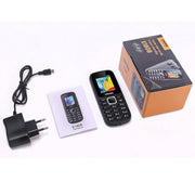 UNIWA E1808 Elder Keypad Phone, 1.77 inch SC6531E, LED Flashlight, 21 Keys, Network: 2G, Triple SIM, EU Plug (Green)