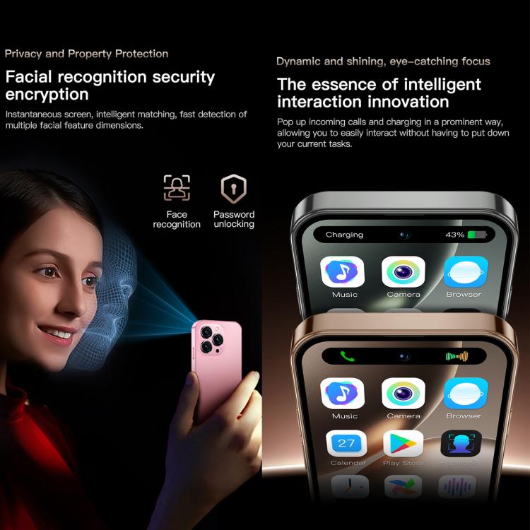 SOYES ONEMYTH M16 Pro, 2GB+16GB, 4.0 inch Android 10.0 MTK6580 Quad Core, Network: 3G, Dual SIM (Pink) - free shipping - PMc TechLife - Order now!