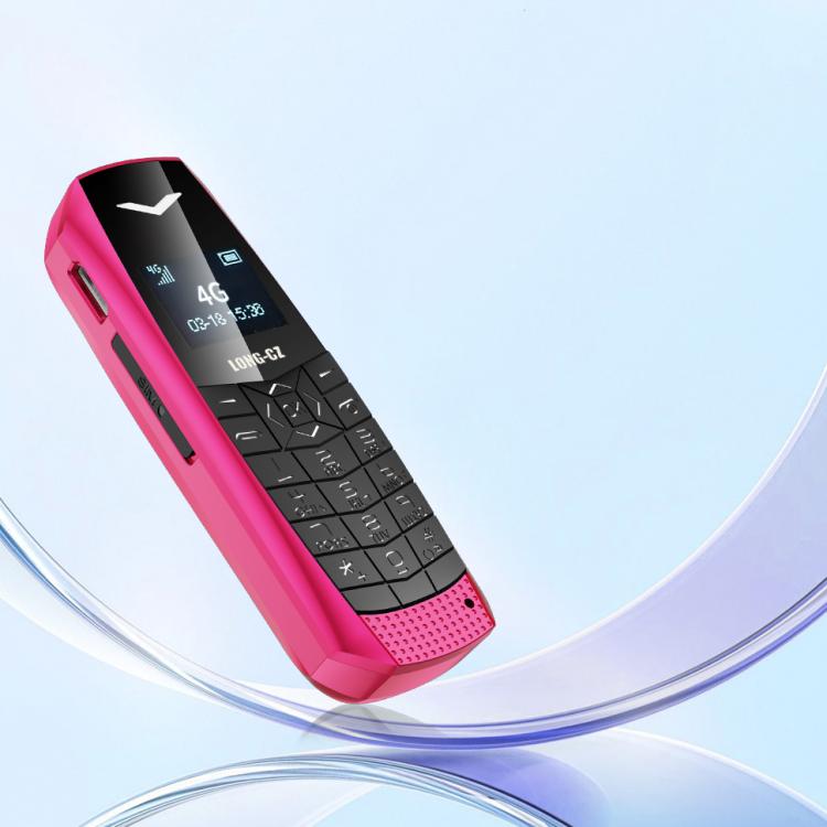 LONG-CZ S60 4G Mini Phone, 1.77 inch Unisoc T107, LED Flashlight, 21 Keys, Network: 4G, Single SIM (Rose Red)