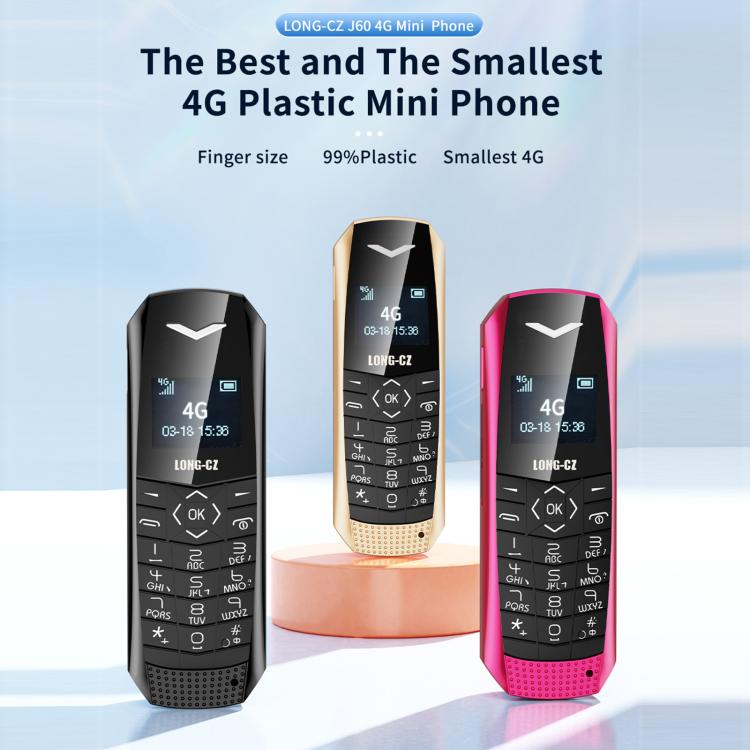 LONG-CZ S60 4G Mini Phone, 1.77 inch Unisoc T107, LED Flashlight, 21 Keys, Network: 4G, Single SIM (Black) - free shipping - PMc TechLife - Order now!