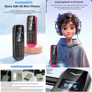 LONG-CZ S60 4G Mini Phone, 1.77 inch Unisoc T107, LED Flashlight, 21 Keys, Network: 4G, Single SIM (Rose Red)