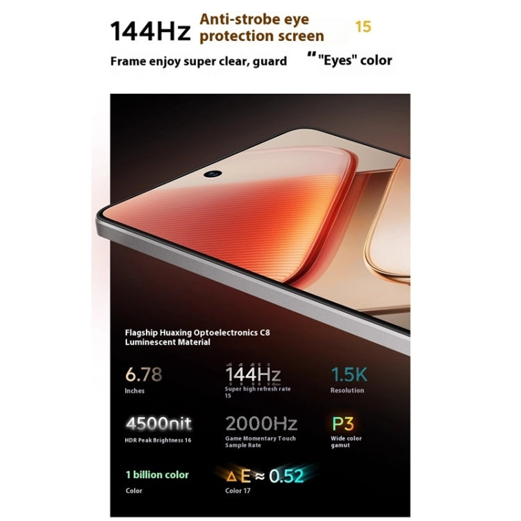 vivo iQOO Z9 Turbo+, 16GB+512GB, 6.78 inch Android 14.0 OriginOS 4 Dimensity 9300+ Octa Core 3.4GHz, OTG, NFC, Network: 5G, Support Google Play (Starlight White)