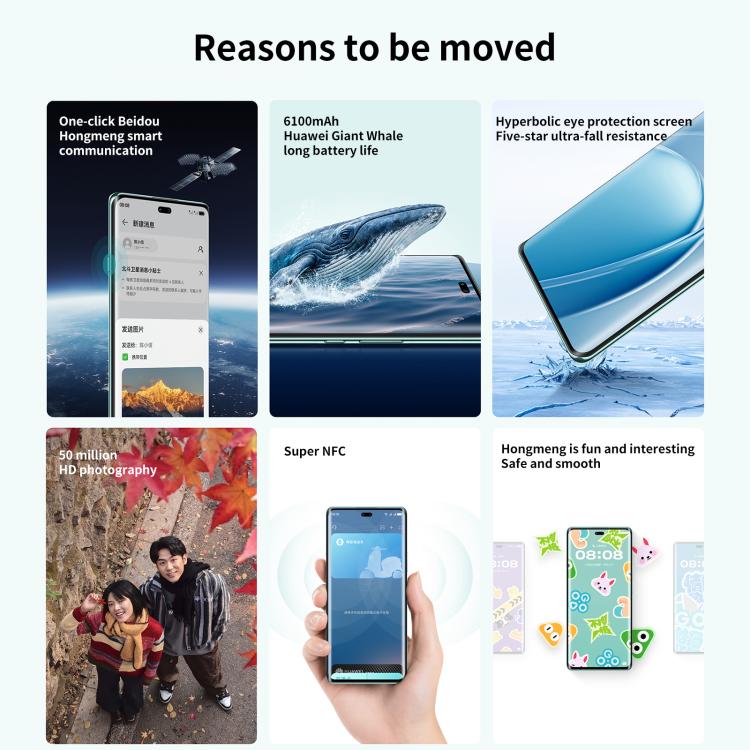 HUAWEI Enjoy 70X, 8GB+512GB, Screen Fingerprint, 6.78 inch HarmonyOS 4.2 Kirin 8000A Hexa Core, Network: 4G, OTG, NFC, Not Support Google Play (Cyan) - free shipping - PMc TechLife - Order now!