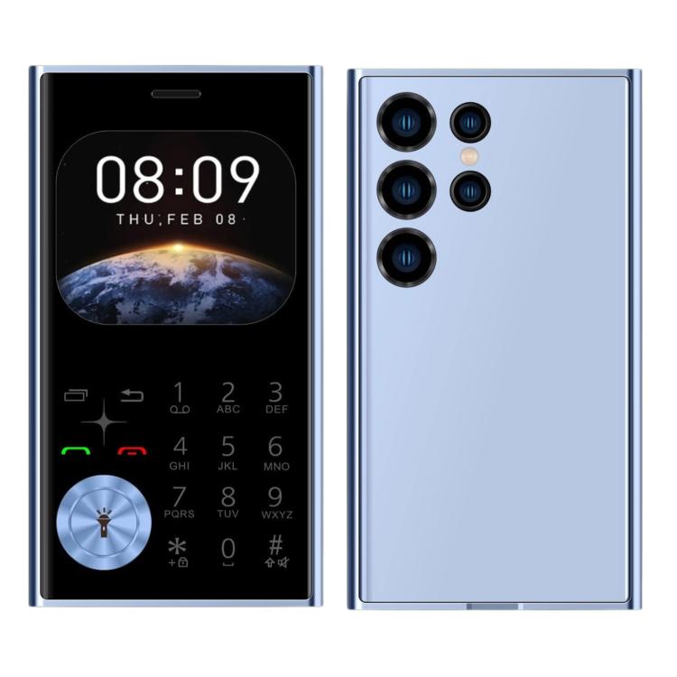 V8 Card Mobile Phone, 2.01 inch, MTK6261D, Support Bluetooth, FM, Torch, GSM, Dual SIM (Sky Blue) - free shipping - PMc TechLife - Order now!