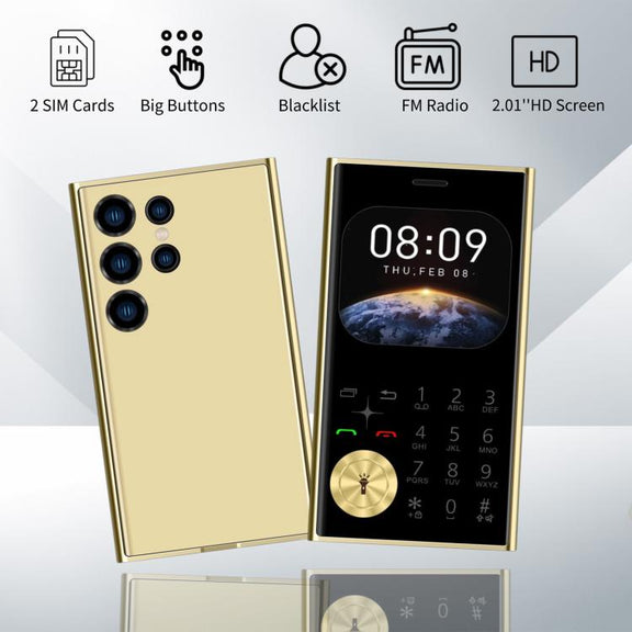 V8 Card Mobile Phone, 2.01 inch, MTK6261D, Support Bluetooth, FM, Torch, GSM, Dual SIM (Sky Blue)