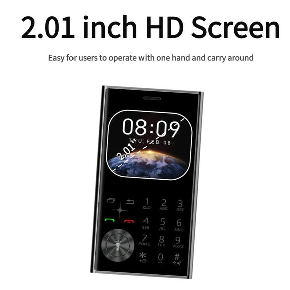 V8 Card Mobile Phone, 2.01 inch, MTK6261D, Support Bluetooth, FM, Torch, GSM, Dual SIM (Sky Blue)