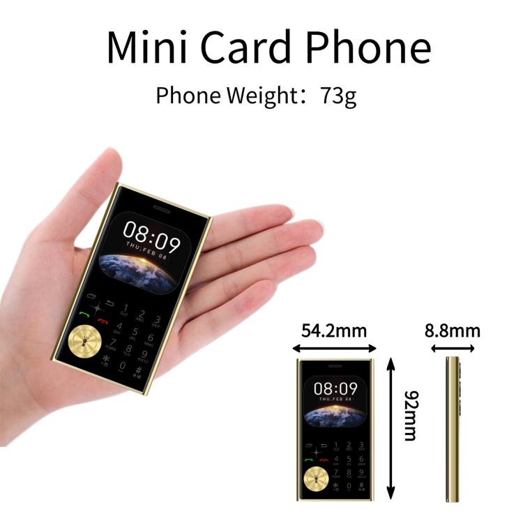 V8 Card Mobile Phone, 2.01 inch, MTK6261D, Support Bluetooth, FM, Torch, GSM, Dual SIM (Sky Blue)