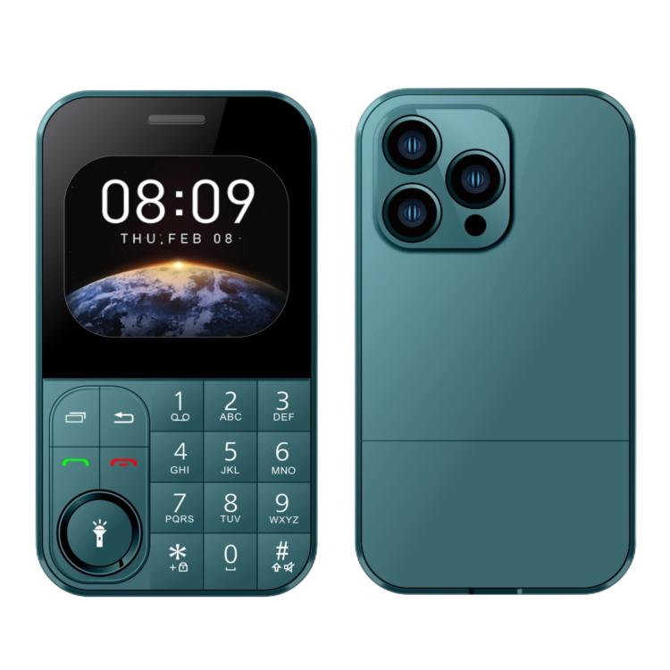 V9 Card Mobile Phone, 2.01 inch, MTK6261D, Support Bluetooth, FM, Torch, GSM, Dual SIM (Green) - free shipping - PMc TechLife - Order now!