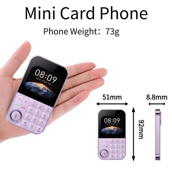 V9 Card Mobile Phone, 2.01 inch, MTK6261D, Support Bluetooth, FM, Torch, GSM, Dual SIM (Gold)