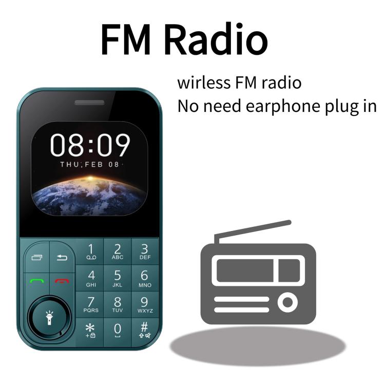 V9 Card Mobile Phone, 2.01 inch, MTK6261D, Support Bluetooth, FM, Torch, GSM, Dual SIM (Green) - free shipping - PMc TechLife - Order now!