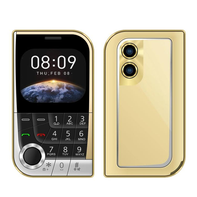 V10 Card Mobile Phone, 2.01 inch, MTK6261D, Support Bluetooth, FM, Torch, GSM, Dual SIM (Gold)