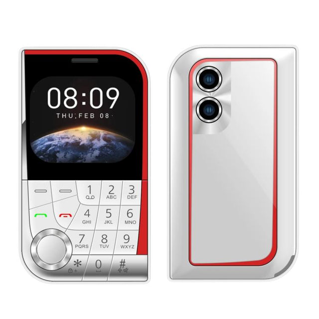 V10 Card Mobile Phone, 2.01 inch, MTK6261D, Support Bluetooth, FM, Torch, GSM, Dual SIM (White)