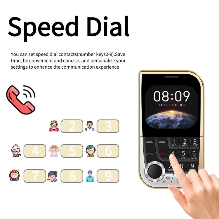 V10 Card Mobile Phone, 2.01 inch, MTK6261D, Support Bluetooth, FM, Torch, GSM, Dual SIM (Gold) - free shipping - PMc TechLife - Order now!