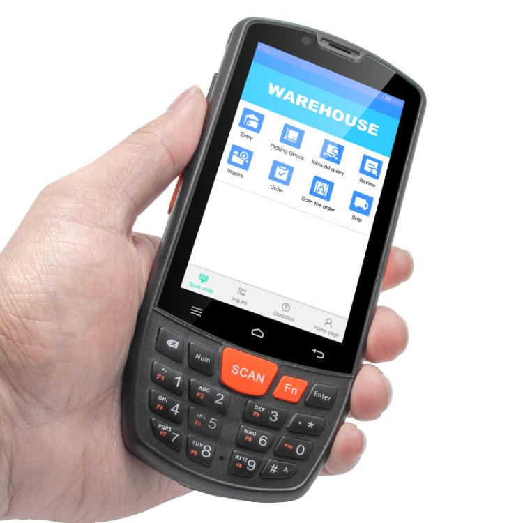 UNIWA HS006 Industrial PDA QR Code Scanner, 2GB+16GB, 4.0 inch Android 11 MediaTek MT6762 Octa Core, NFC, Network: 4G (US Plug)