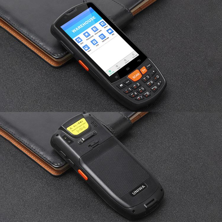 UNIWA HS006 Industrial PDA QR Code Scanner, 2GB+16GB, 4.0 inch Android 11 MediaTek MT6762 Octa Core, NFC, Network: 4G (US Plug)